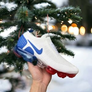 Nike Air Max Vapomax Laceless White Red Blue Men Sneakers Brand New